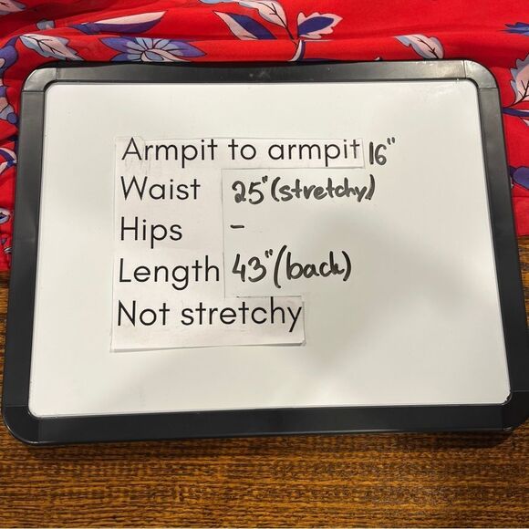 Japan short sleeve Floral Red fake Wrap Dress size extra small - Picture 10 of 13